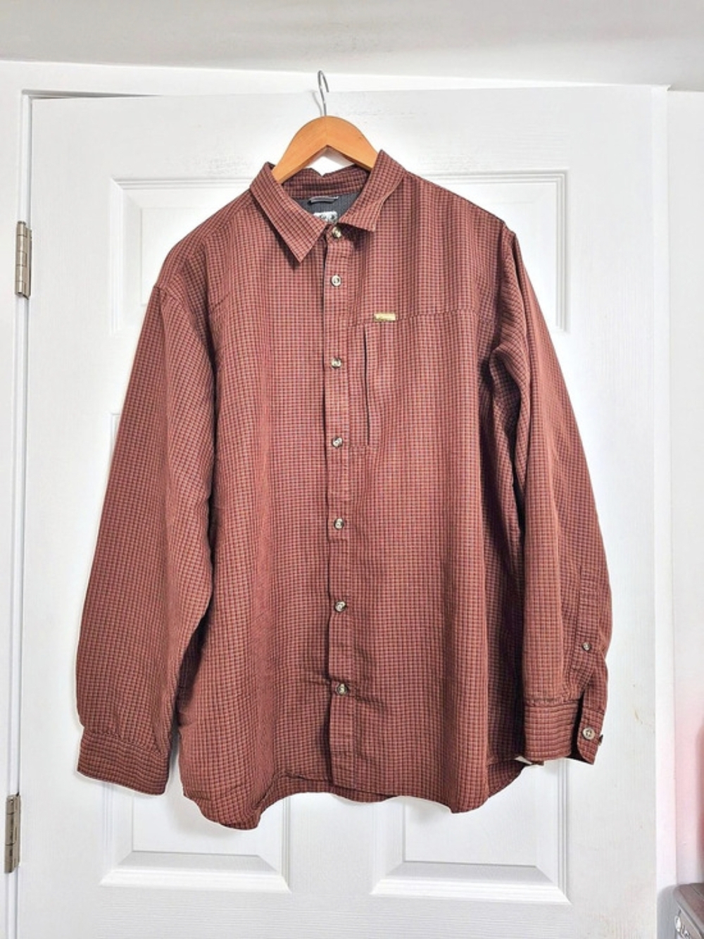 Columbia Men's Plaid Button Down Cotton Blend